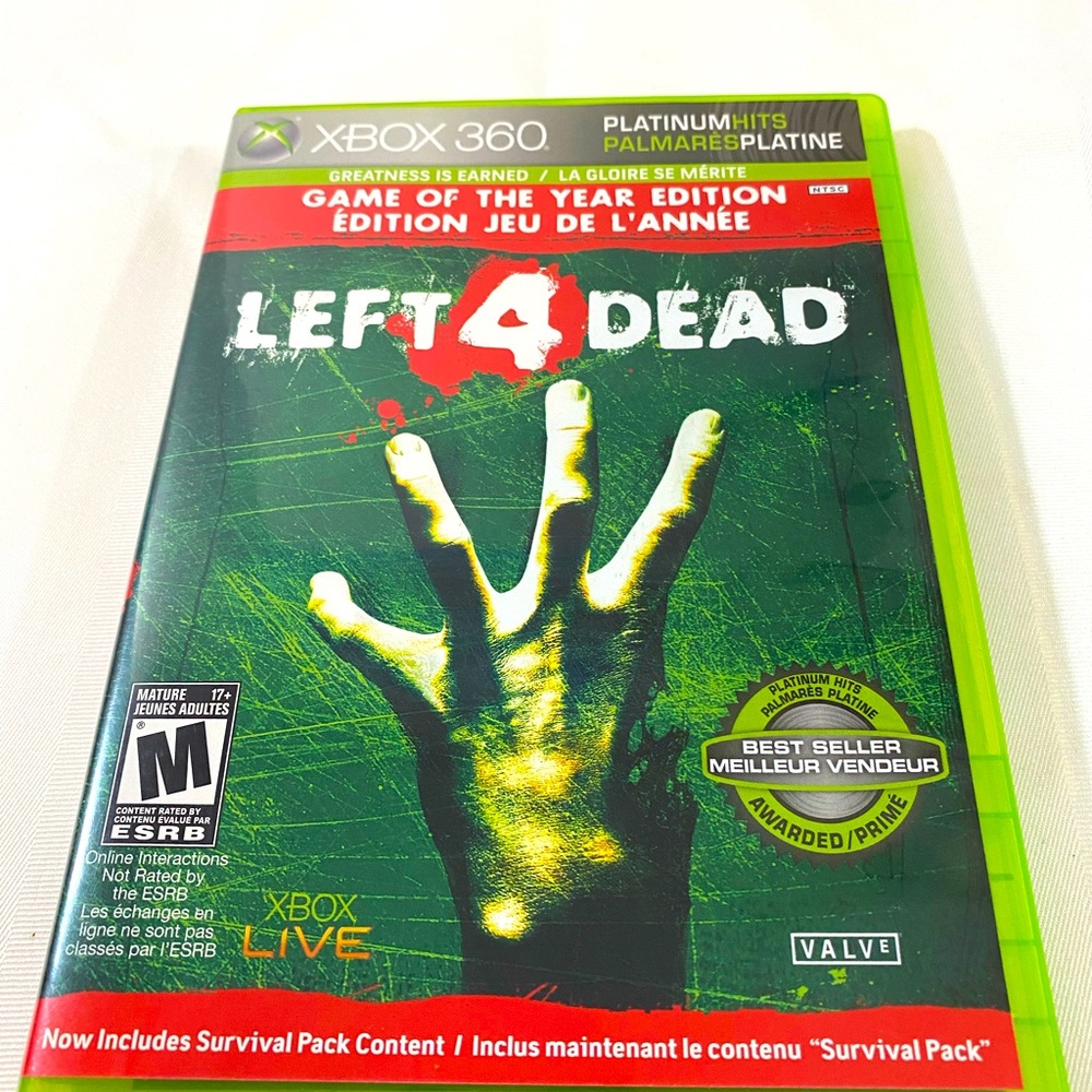 Xbox 360 left for dead game of the year edition